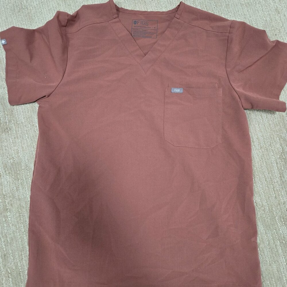 Figs Leon Scrub Top Men's Size M Mauve